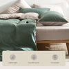 Cosy Club Quilt Cover Set Cotton Duvet Queen Green Beige Deals499