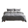 Cosy Club Duvet Cover Quilt Set Queen Flat Cover Pillow Case Grey Inspired Deals499