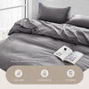 Cosy Club Duvet Cover Quilt Set Flat Cover Pillow Case Essential Black Single Deals499