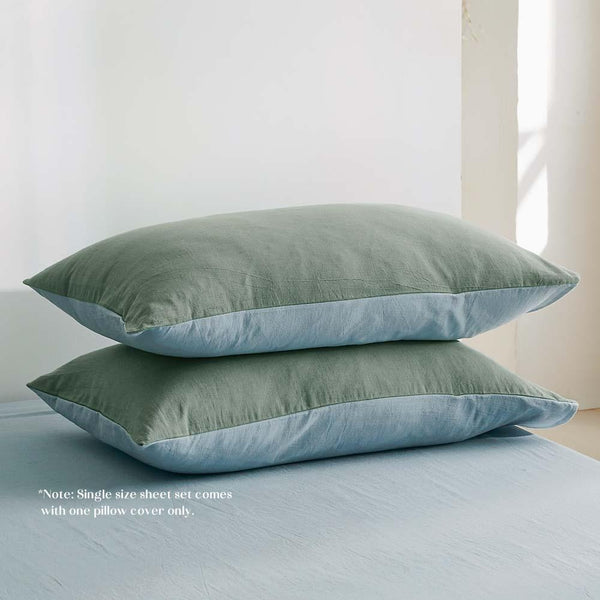 Cosy Club Duvet Cover Quilt Set Doona Cover Pillow Case Blue Lagoon SINGLE Deals499