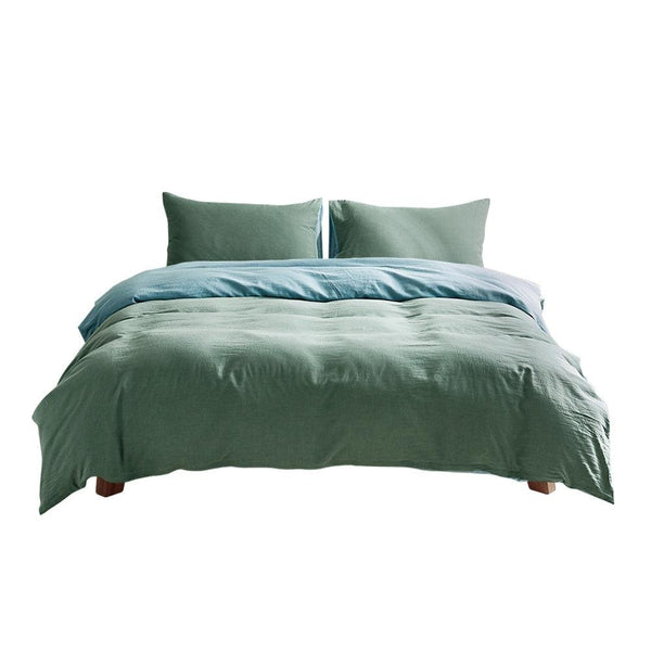 Cosy Club Duvet Cover Quilt Set Doona Cover Pillow Case Blue Lagoon SINGLE Deals499