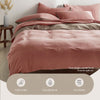 Cosy Club Duvet Cover Quilt Set Doona Cover Pillow Case Blush Beige SINGLE Deals499