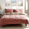 Cosy Club Duvet Cover Quilt Set Doona Cover Pillow Case Blush Beige SINGLE Deals499