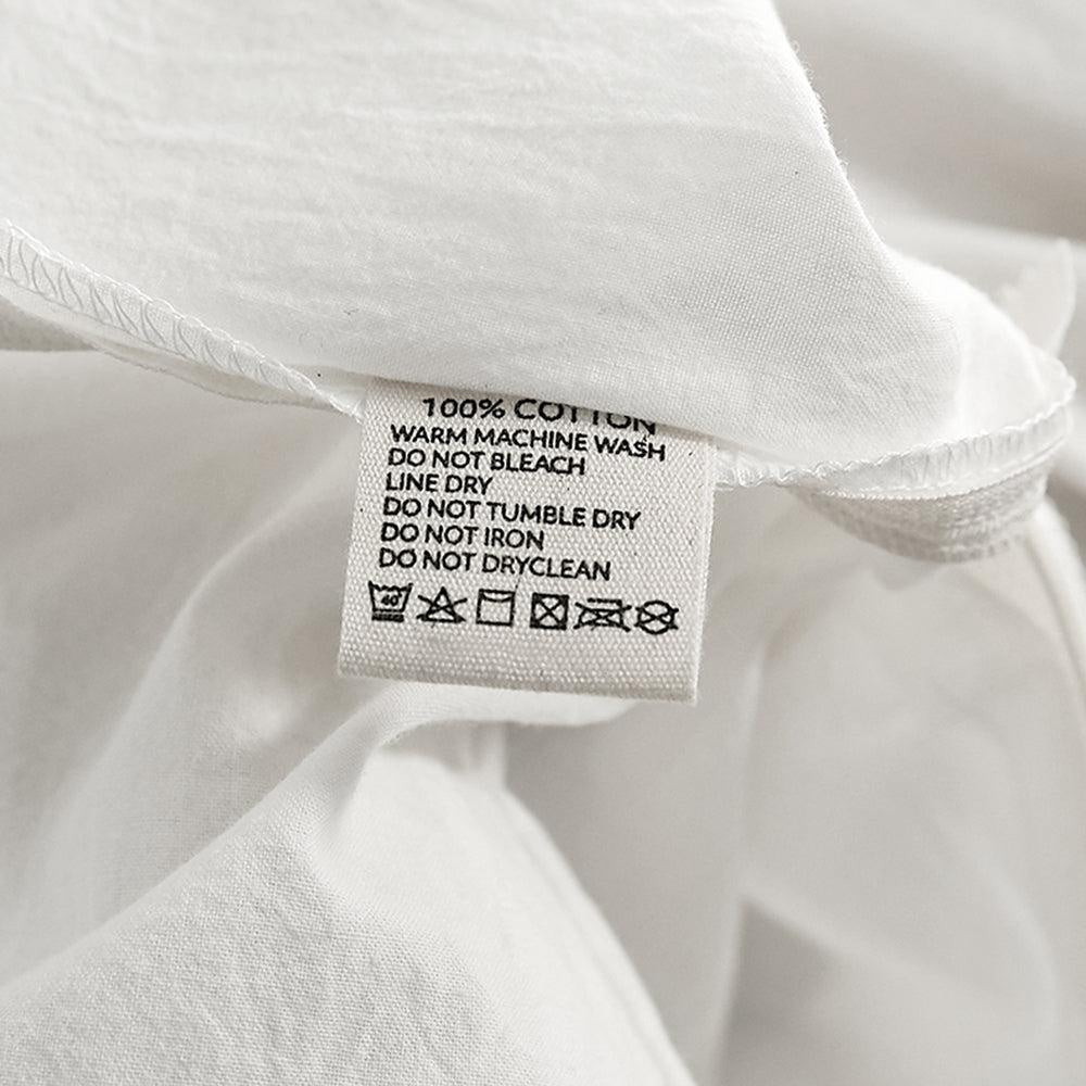 Cosy Club Duvet Cover Quilt Set Flat Cover Pillow Case Essential White Single Deals499