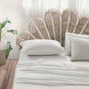 Cosy Club Sheet Set Bed Sheets Set Double Flat Cover Pillow Case White Essential Deals499