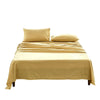Cosy Club Sheet Set Bed Sheets Set Double Flat Cover Pillow Case Yellow Essential Deals499