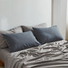 Cosy Club Sheet Set Cotton Sheets King Blue Dark Grey Deals499