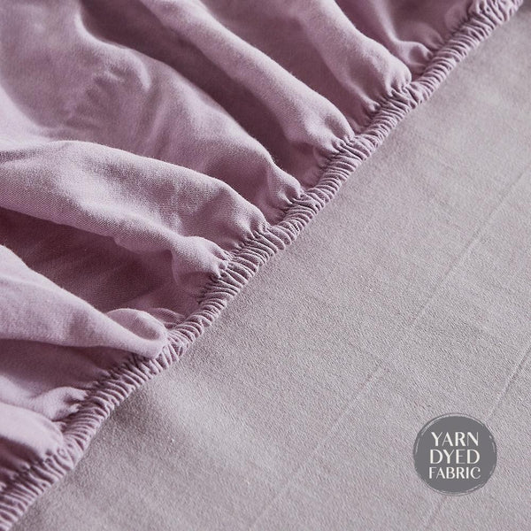Cosy Club Sheet Set Bed Sheets 100% Cotton Queen Cover Pillow Case Pink Purple Deals499