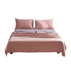 Cosy Club Sheet Set Bed Sheets 100% Cotton Queen Cover Pillow Case Pink Purple Deals499