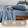 Cosy Club Sheet Set Bed Sheets Set Single Flat Cover Pillow Case Blue Essential Deals499