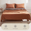 Cosy Club Sheet Set Cotton Sheets Single Orange Brown Deals499