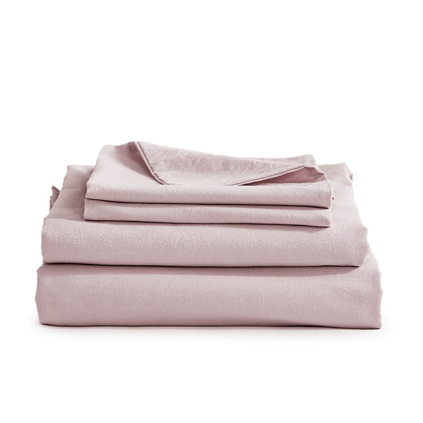 Cosy Club Sheet Set Bed Sheets Set Single Flat Cover Pillow Case Purple Essential Deals499