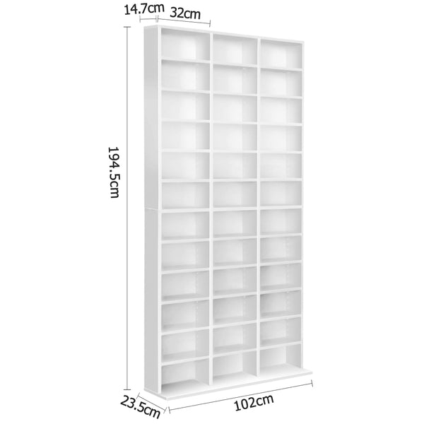 Artiss Adjustable Book Storage Shelf Rack Unit - White Deals499