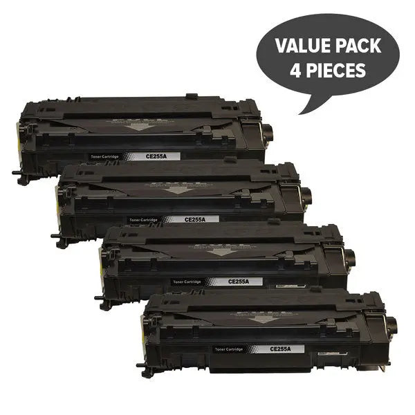 CE255A #55A Black Compatible Laser Toner x 4 HP
