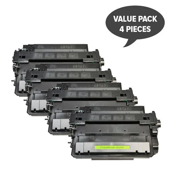 CE255X #55X Black Compatible Laser Toner x 4 HP