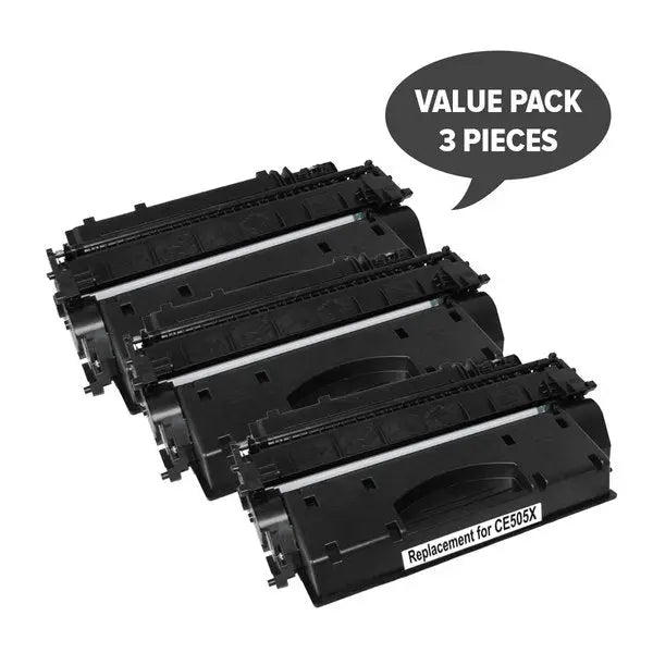 CE505X HP #05X Cart 319ii Black Premium Generic Toner (Set of 3) HP