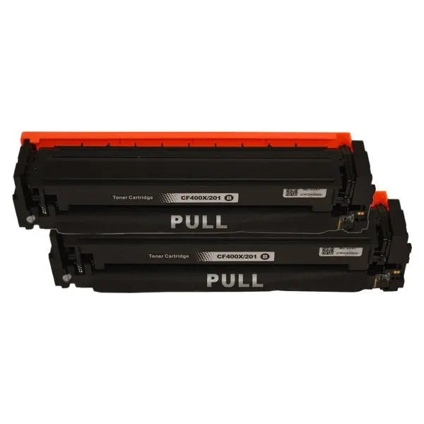CF400X #201X Premium Generic Black Toner Cartridge x 2 HP