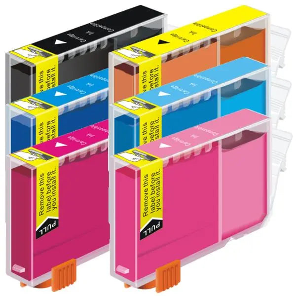 CLI-8 Compatible Inkjet Cartridge Set 6 Ink Cartridges CANON