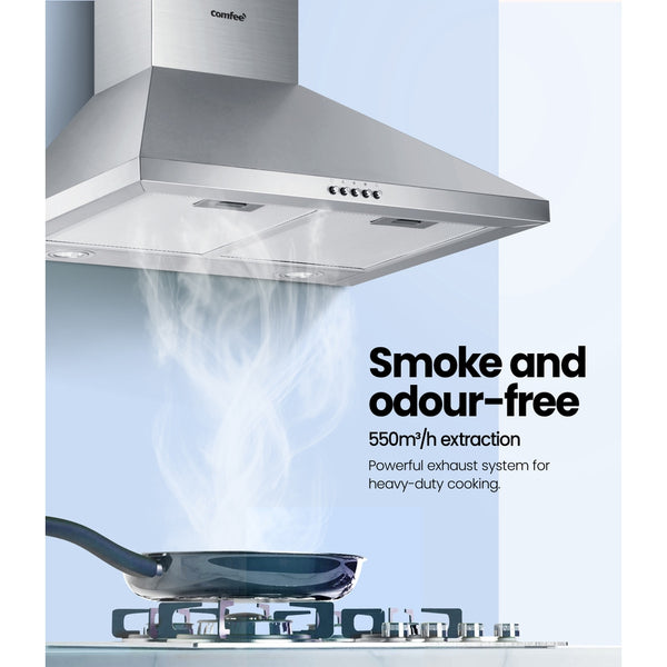 Comfee Rangehood 600mm Range Hood Stainless Steel Home Kitchen Canopy Vent 60cm Deals499