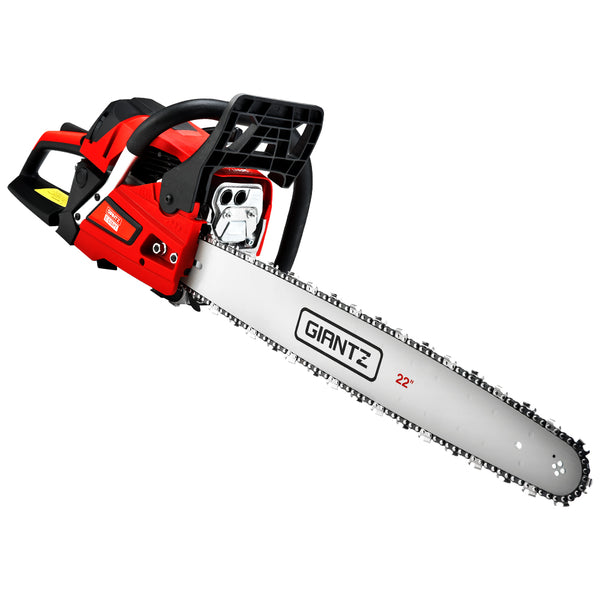 Giantz Chainsaw 58cc Petrol Commercial Pruning Chain Saw E-Start 22'' Bar Top Deals499
