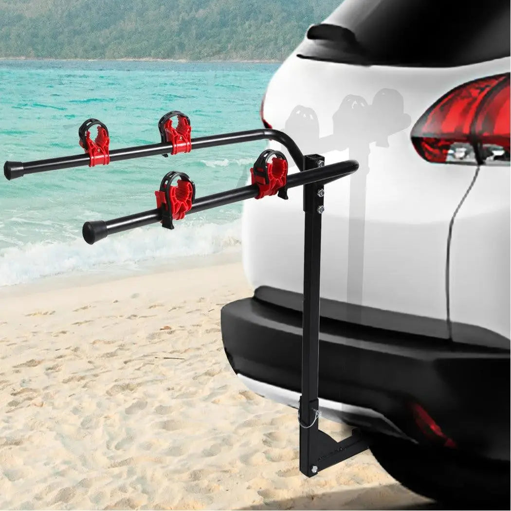Car Bike Rack Carrier 2 Rear Mount Bicycle Foldable Hitch Mount Heavy Duty Deals499