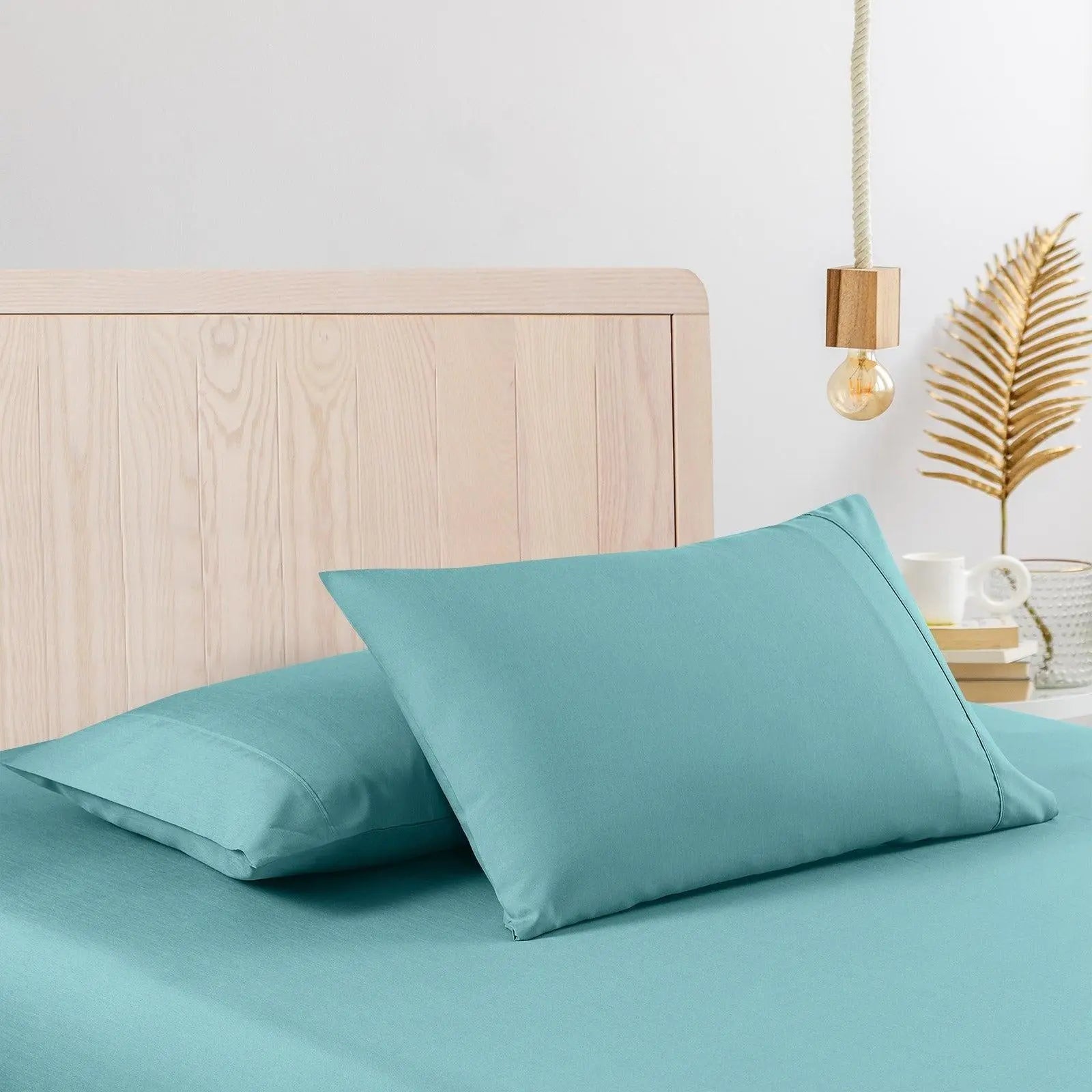 Casa Decor 2000 Thread Count Bamboo Cooling Sheet Set Ultra Soft Bedding Aqua King Deals499