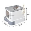 Cat Litter Box Fully Enclosed Kitty Toilet Trapping Sifting Odor Control Basin Deals499
