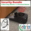 Cedrix Security Bundle - 2 Door Stop Alarms + 2 Personal Alarms Deals499