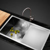 Cefito 87cm x 45cm Stainless Steel Kitchen Sink Under/Top/Flush Mount Silver Deals499