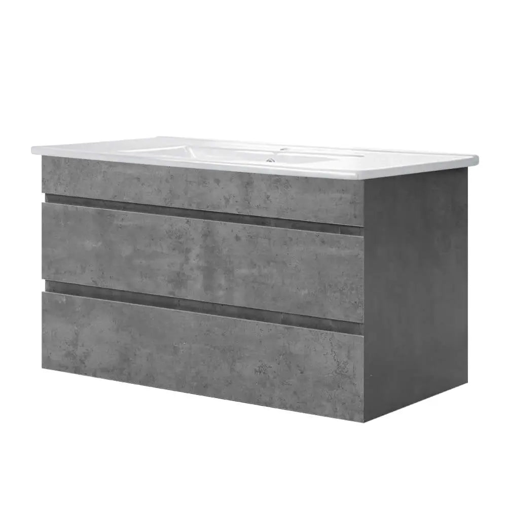 Cefito 900mm Bathroom Vanity Cabinet Basin Unit Sink Storage Wall Mounted Cement Deals499