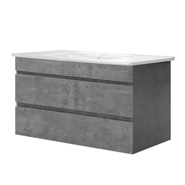 Cefito 900mm Bathroom Vanity Cabinet Basin Unit Sink Storage Wall Mounted Cement Deals499