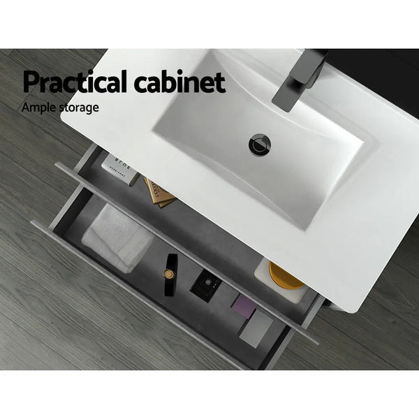 Cefito 900mm Bathroom Vanity Cabinet Basin Unit Sink Storage Wall Mounted Cement Deals499