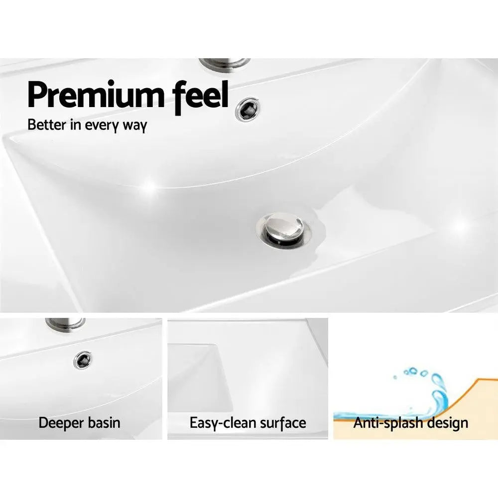 Cefito 900mm Bathroom Vanity Cabinet Basin Unit Sink Storage Wall Mounted Cement Deals499