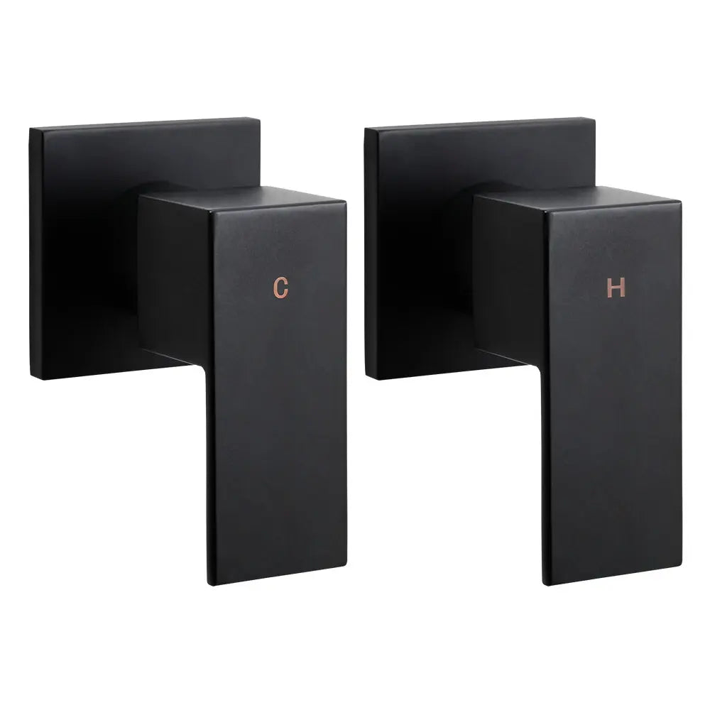 Cefito Bathroom Taps Faucet Rain Shower Head Set Hot And Cold Diverter DIY Black Deals499
