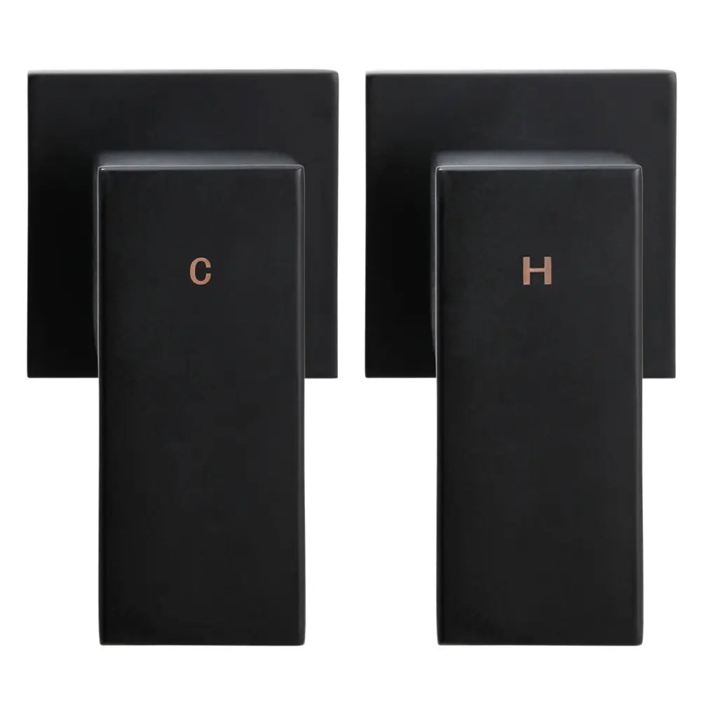 Cefito Bathroom Taps Faucet Rain Shower Head Set Hot And Cold Diverter DIY Black Deals499