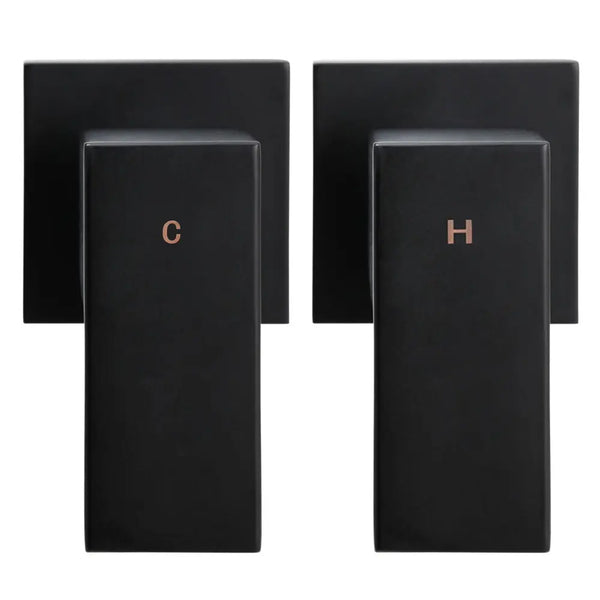 Cefito Bathroom Taps Faucet Rain Shower Head Set Hot And Cold Diverter DIY Black Deals499
