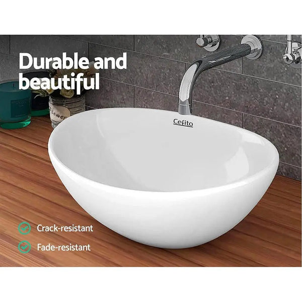 Cefito Ceramic Oval Sink Bowl - White Deals499