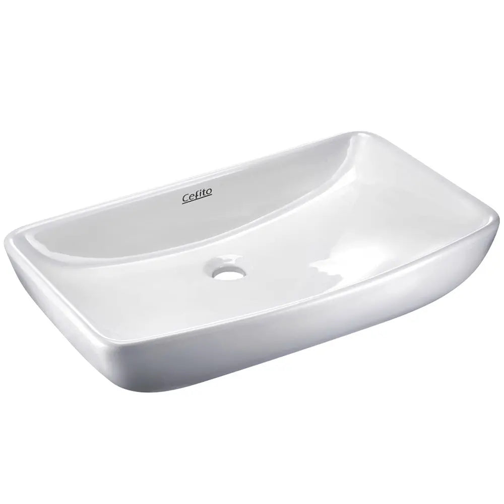 Cefito Ceramic Rectangle Sink Bowl - White Deals499