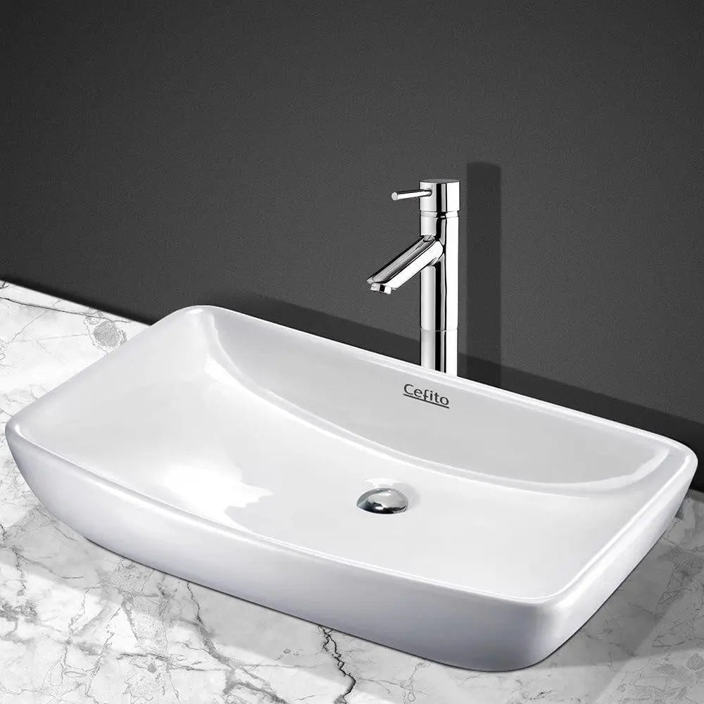 Cefito Ceramic Rectangle Sink Bowl - White Deals499