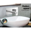 Cefito WELS Bathroom Tap Wall Square Silver Basin Mixer Taps Vanity Brass Faucet Deals499