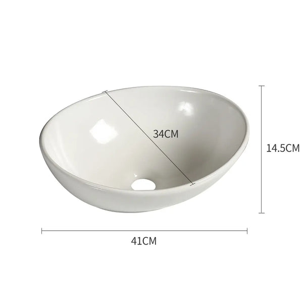 Ceramic Basin Bathroom Wash Counter Top Hand Wash Bowl Sink Vanity Above Basins Deals499