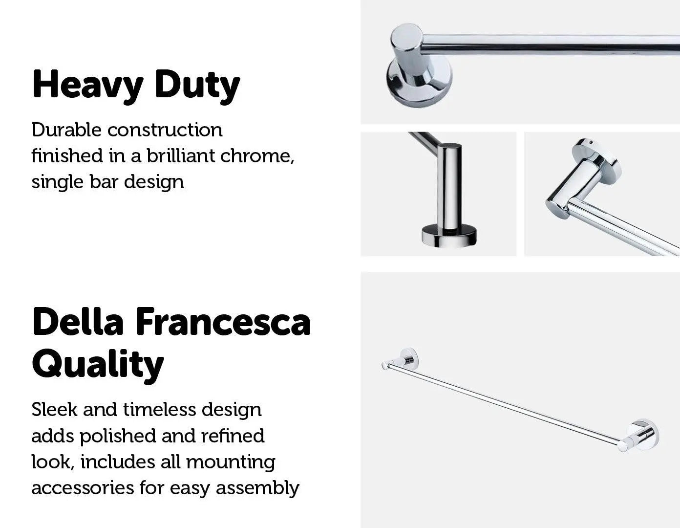 Classic Chrome Towel Bar Rail Bathroom Deals499