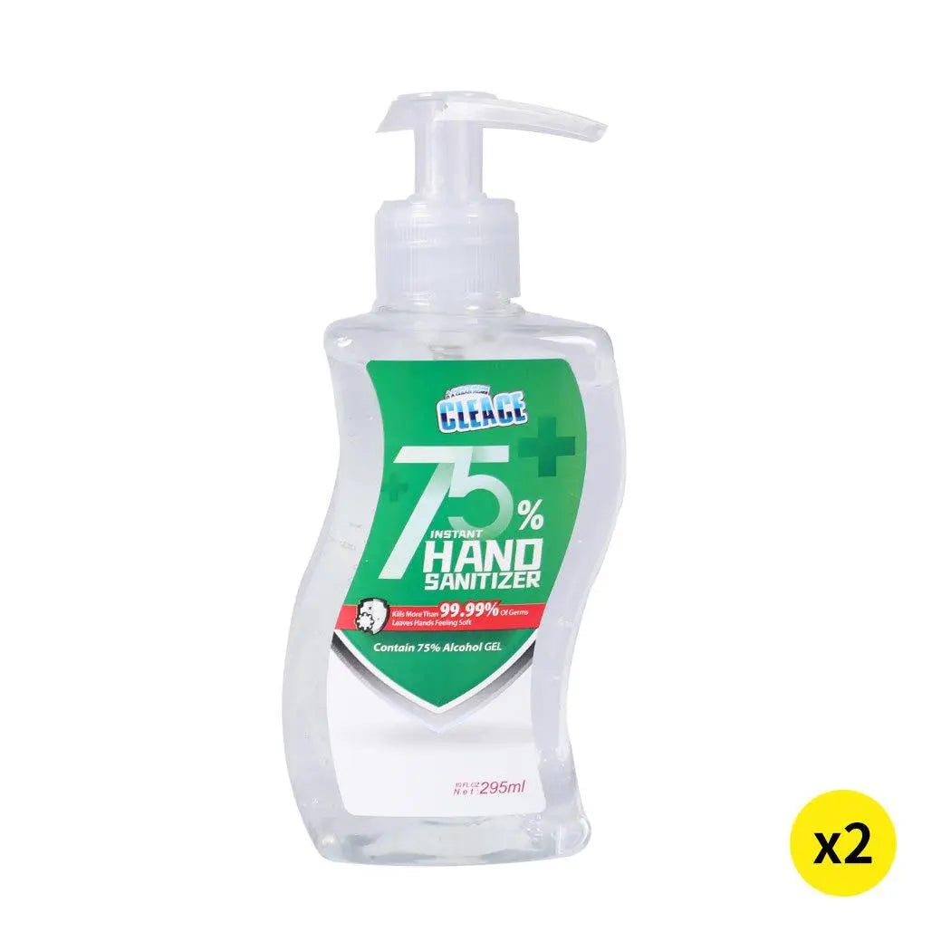Cleace 2x Hand Sanitiser Sanitizer Instant Gel Wash 75% Alcohol 295ML Deals499