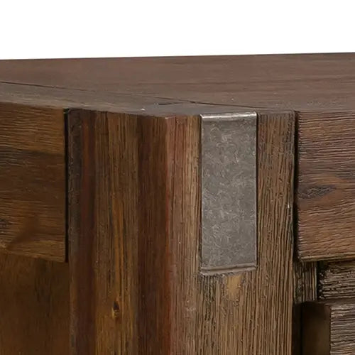 Coffee Table Solid Acacia Wood & Veneer 2 Drawers Storage Oak Colour Deals499