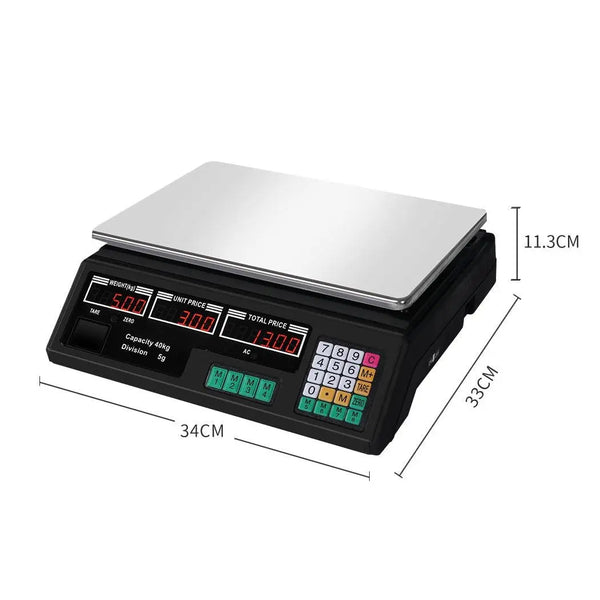 Commercial Digital Kitchen Scales LCD Shop 40KG Food Weight Electronic Scale Deals499