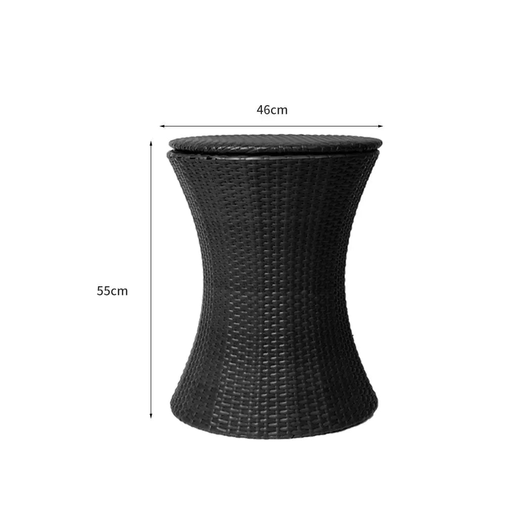 Cooler Ice Bucket Table Bar Outdoor Setting Furniture Patio Pool Storage Box Black Deals499