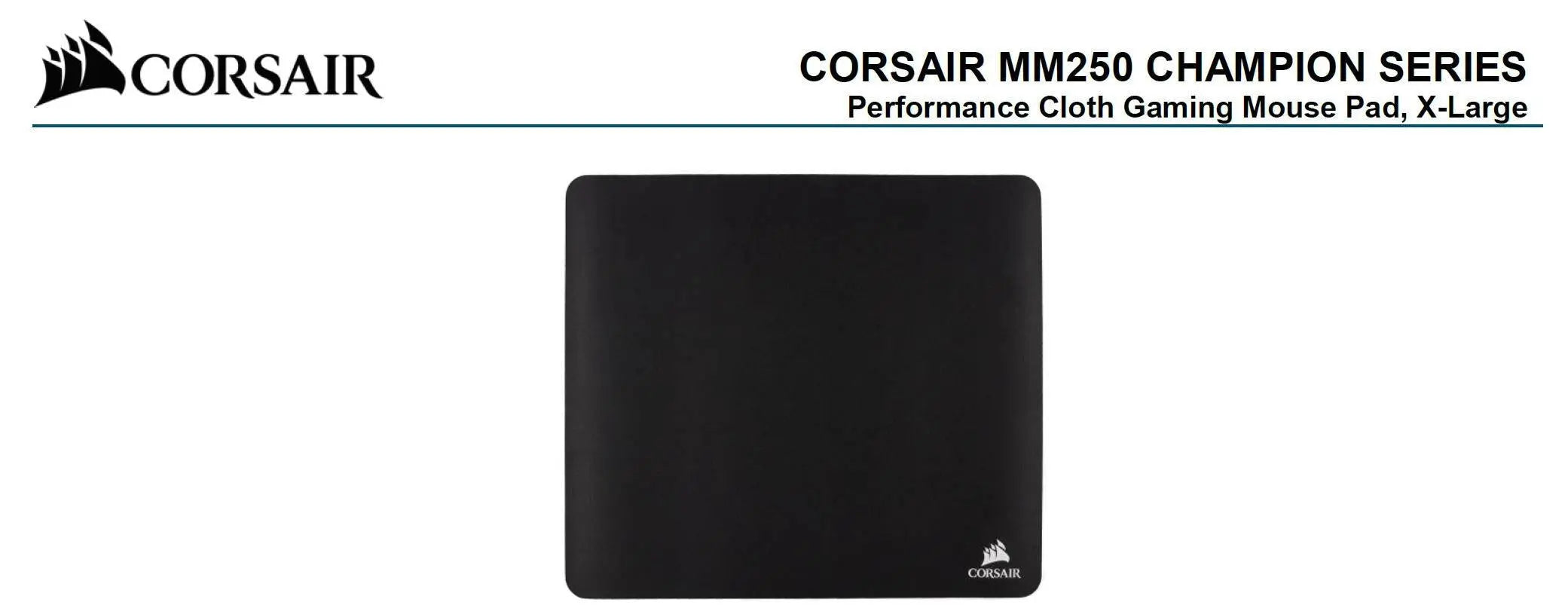 Corsair MM250 Champion Series X-Large Anti-Fray Cloth Gaming Mouse Pad. 450x400mm 2 Years Warranty CORSAIR