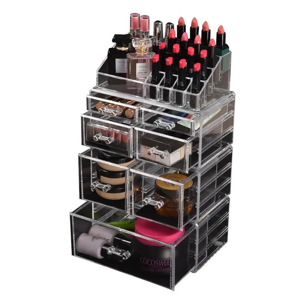 Cosmetic 7 Drawer Makeup Organizer Storage Jewellery Holder Box Acrylic Display Deals499