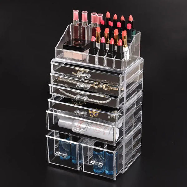 Cosmetic 7 Drawer Makeup Organizer Storage Jewellery Holder Box Acrylic Display Deals499