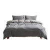 Cosy Club Duvet Cover Quilt Set King Flat Cover Pillow Case Grey Inspired Deals499